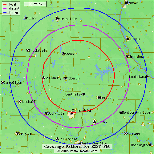 KZZT Coverage Map